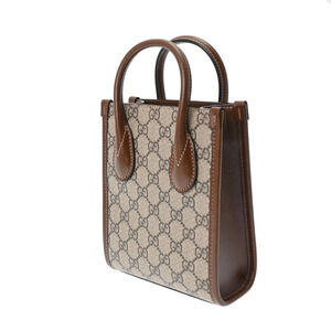 Gucci Beige Brown Handbag Interlocking GG Canvas Supreme Tan Tote